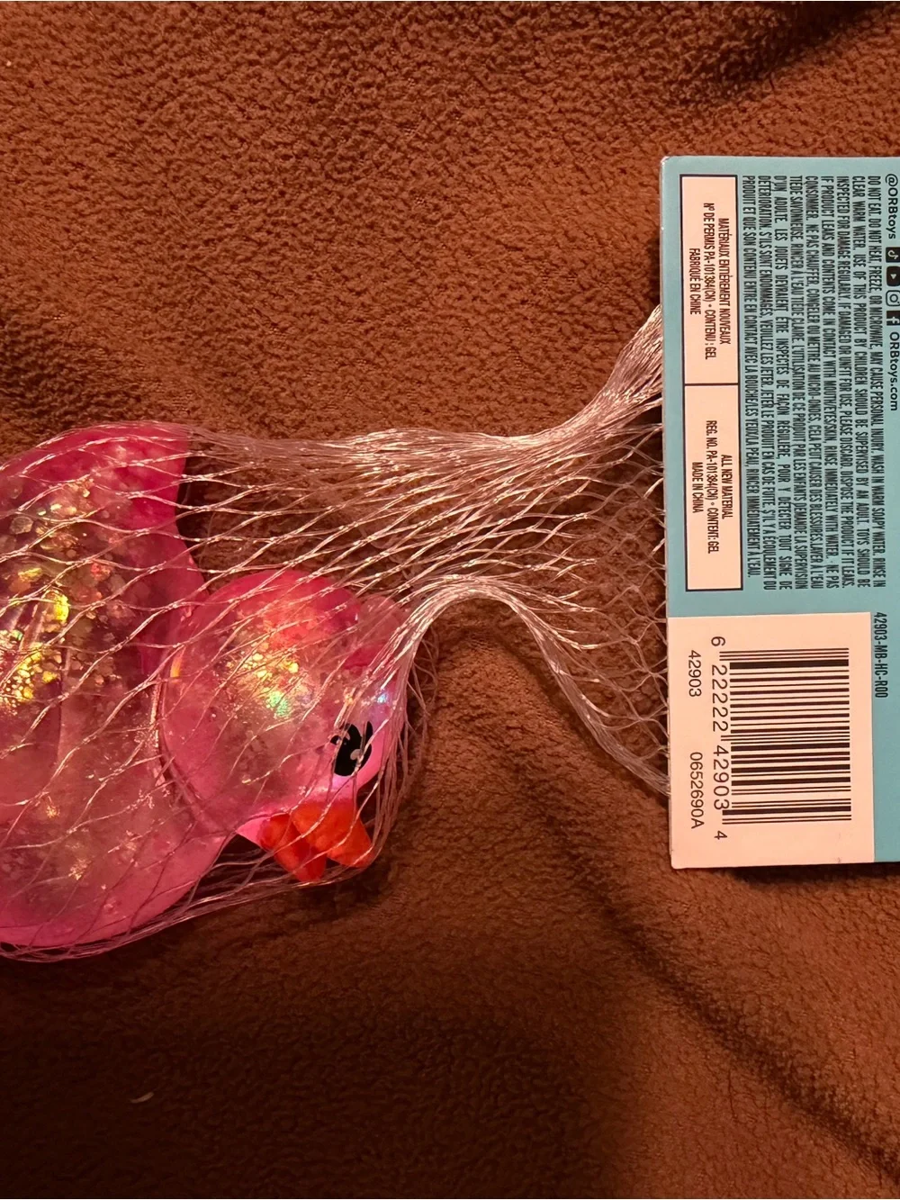 Banana Republic Pink Rubber Duck with Orange Beak